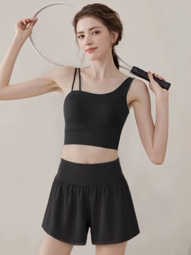 新品运动内衣女高强度防震聚拢外穿一体式瑜伽背心跑步健身服上衣