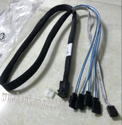 SAS阵列卡MiniSAS HD 12G数据线SFF-8643转4*SATA用LSI/Adaptec