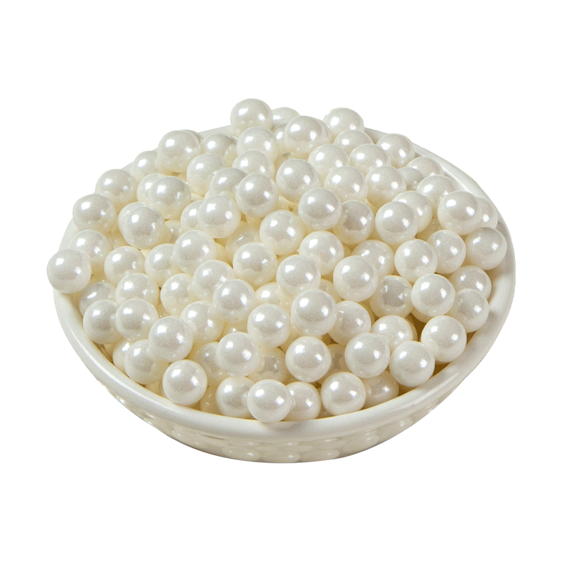 糖珠蛋糕装饰珍珠糖可食用彩色圆片甜甜圈糖针豆粒金白小珠子烘焙