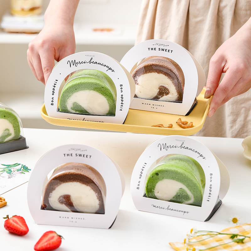蛋糕卷包装盒手提西点打包盒子