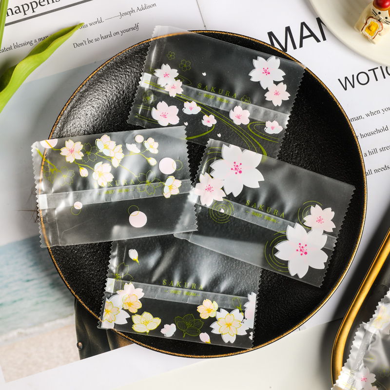 雪花酥包装袋可爱透明机封袋饼干奶枣糖果牛轧糖烘焙封口机手提袋