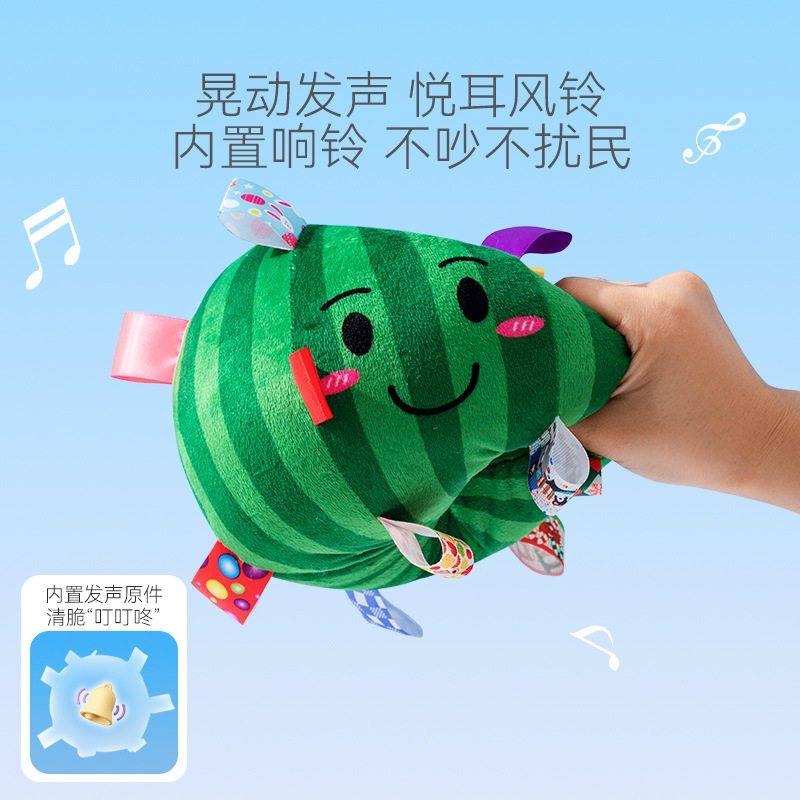 狗狗玩具发声多巴胺风织带响铃球磨牙耐咬互动风铃西瓜球宠物用品