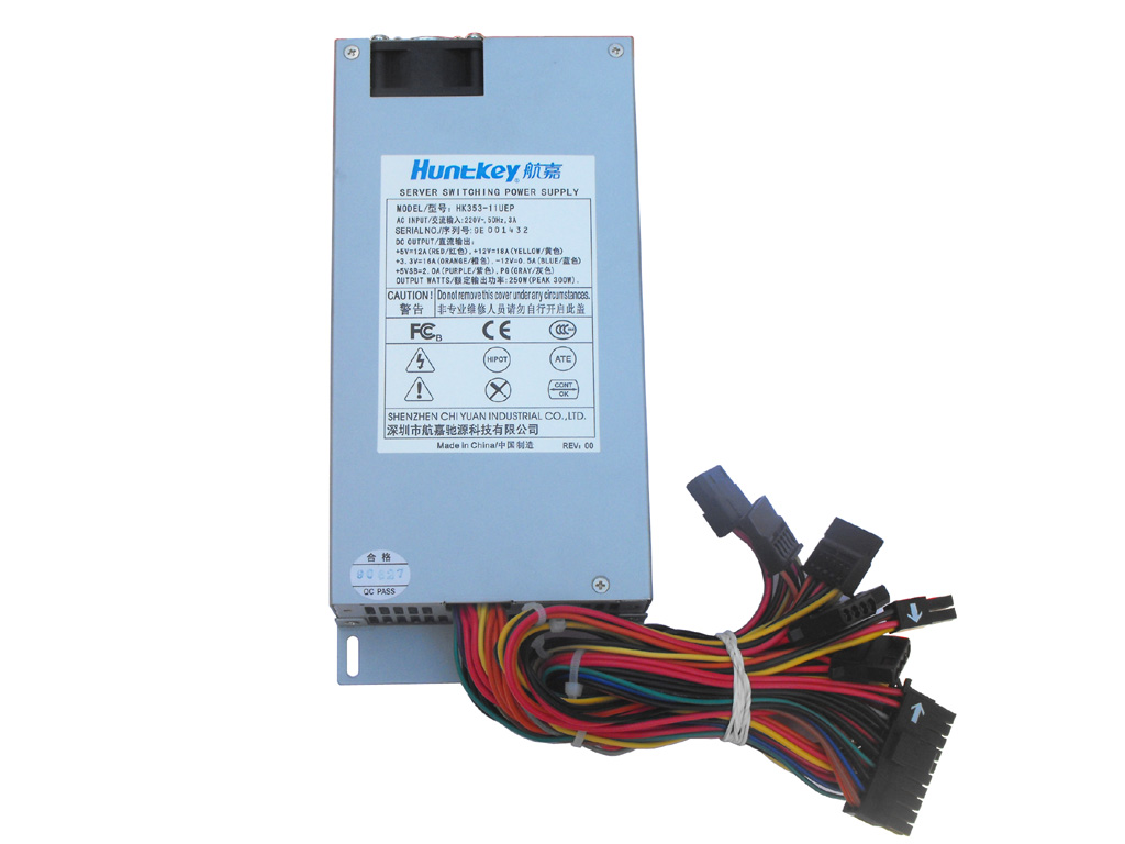 航嘉1U服务器电源 HK353-11UEP 额定250W 服务器电源, 主动PFC