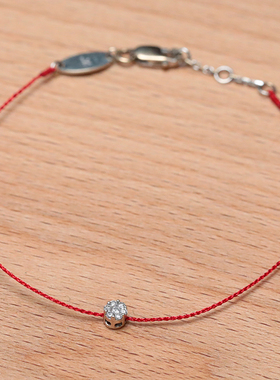 法国redline手链女小红绳镶钻石18K黄金换绳维修重编修复定制服务