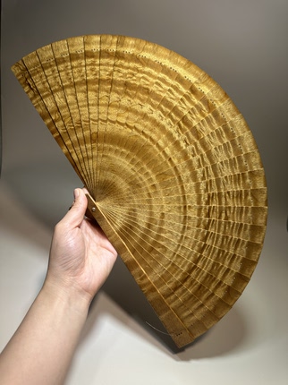 金丝楠木水波龙胆纹21cm苏扇手摇扇古风折扇汉服旗袍折叠扇口袋扇