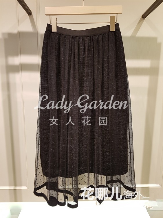 奥家水玉波点暗花质感皮筋蕾丝纱