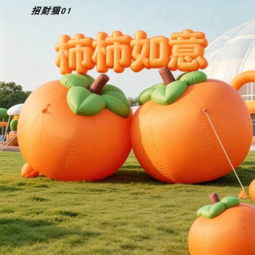 中秋柿柿如意引流打卡气模定制