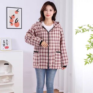 新款长袖短款罩衣干活棉布围裙耐脏工作服家用厨房防污外穿上班女