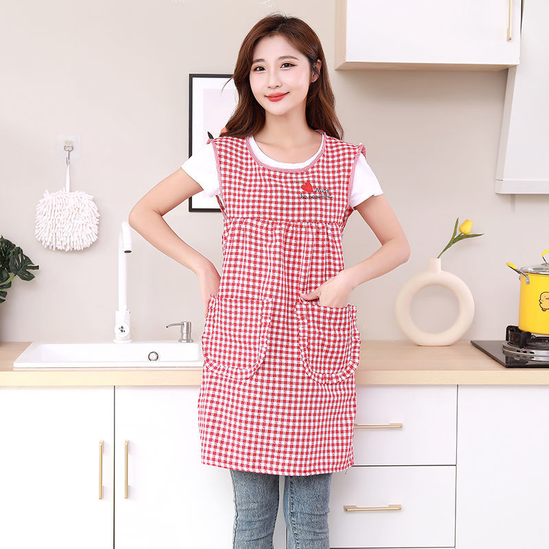 围裙上班专用2024新款网红厨房家用女时尚工作夏季薄款背心坎肩式