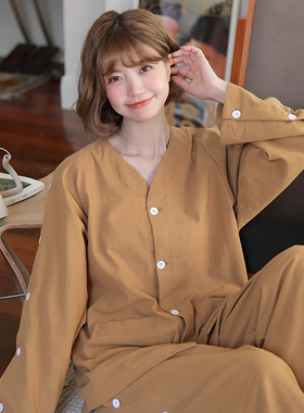 艾灸服刮痧拔罐纯棉女长裤长袖前后开扣针灸理疗服中医养生按摩服