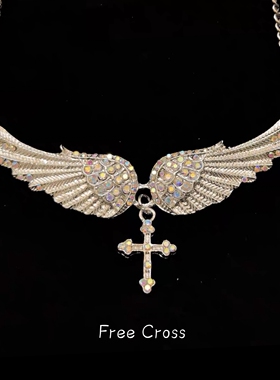 Vintage古着 Free Cross 项链 小众设计 轻复古 Y2K