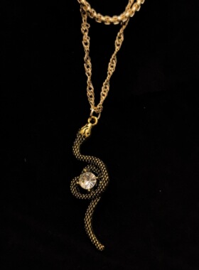 Vintage古着  Antique Snake 项链