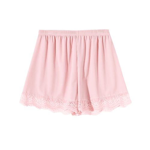 冰丝安全裤女夏季薄款防走光可外穿不卷边蕾丝大码宽松打底保险裤