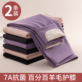 保暖棉毛裤 德绒高腰秋裤 弹力大码 加绒加厚护膝打底裤 女内穿秋冬季