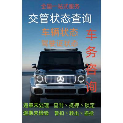 车辆状态查询汽车抵押车辆违章查询跑腿代办代缴车务咨询