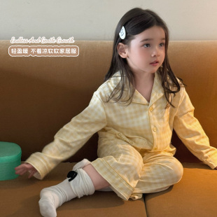 大小卷儿女童家居服秋季2026新款纯棉长袖长裤母女亲子睡衣套装