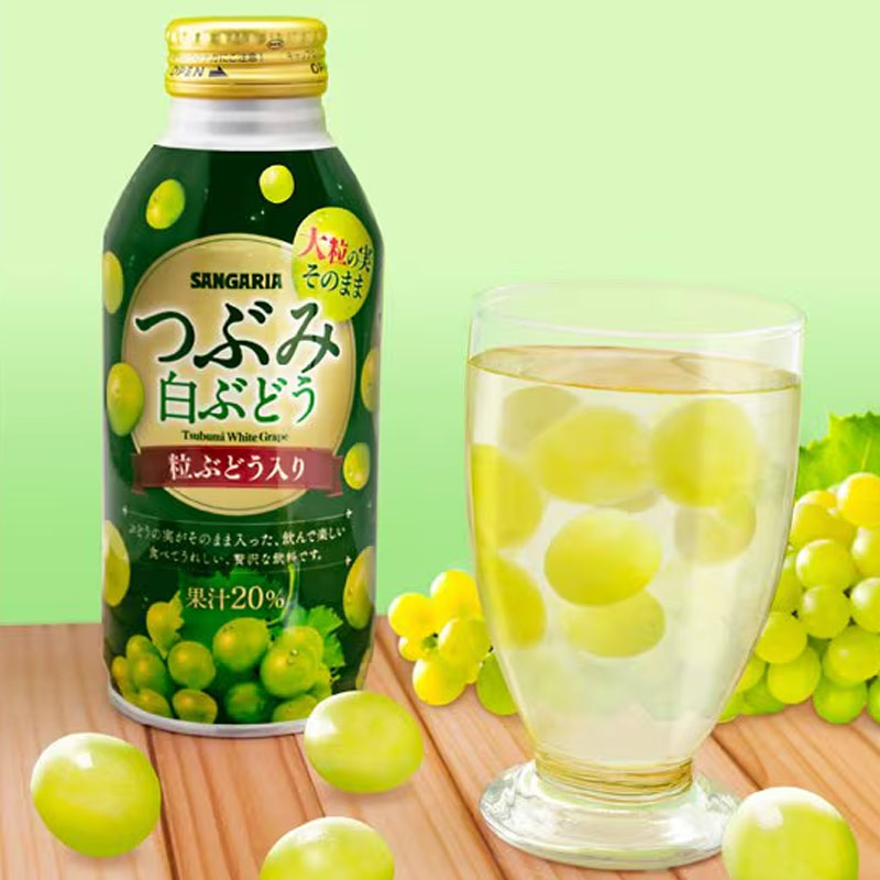 日本进口三佳利白葡萄果汁饮料图片