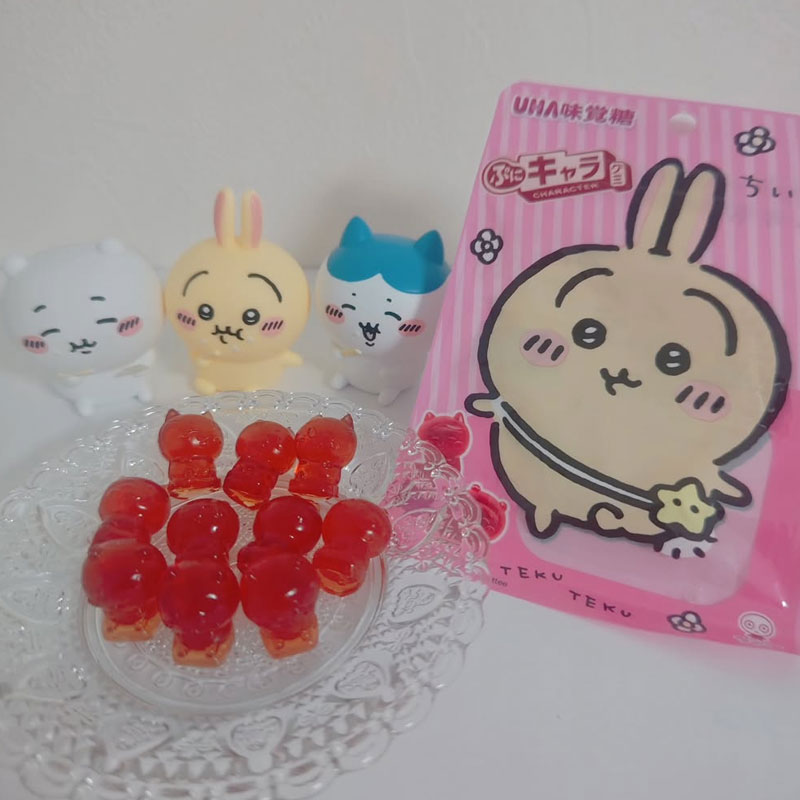 日本进口悠哈葡萄味果汁软糖吉伊卡哇chiikawa小八乌萨奇糖果