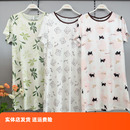 香蜜闺秀25203001睡衣女夏季 单件睡裙家居服 薄款 针织牛奶丝中长款