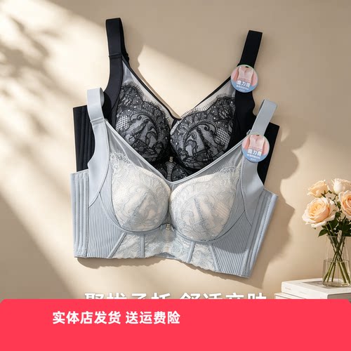 香蜜闺秀26212009B杯调整蕾丝聚拢上托收副乳防下垂无钢圈文胸