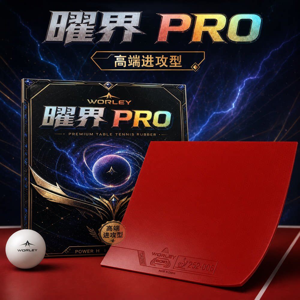 WORLEY曜界PRO乒乓球套胶反手胶皮海绵反胶进攻型弧圈快攻2.1mm