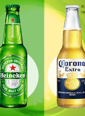 进口喜力墨西哥风味国产CORONA科罗娜迷你小瓶装啤酒210/150m组合