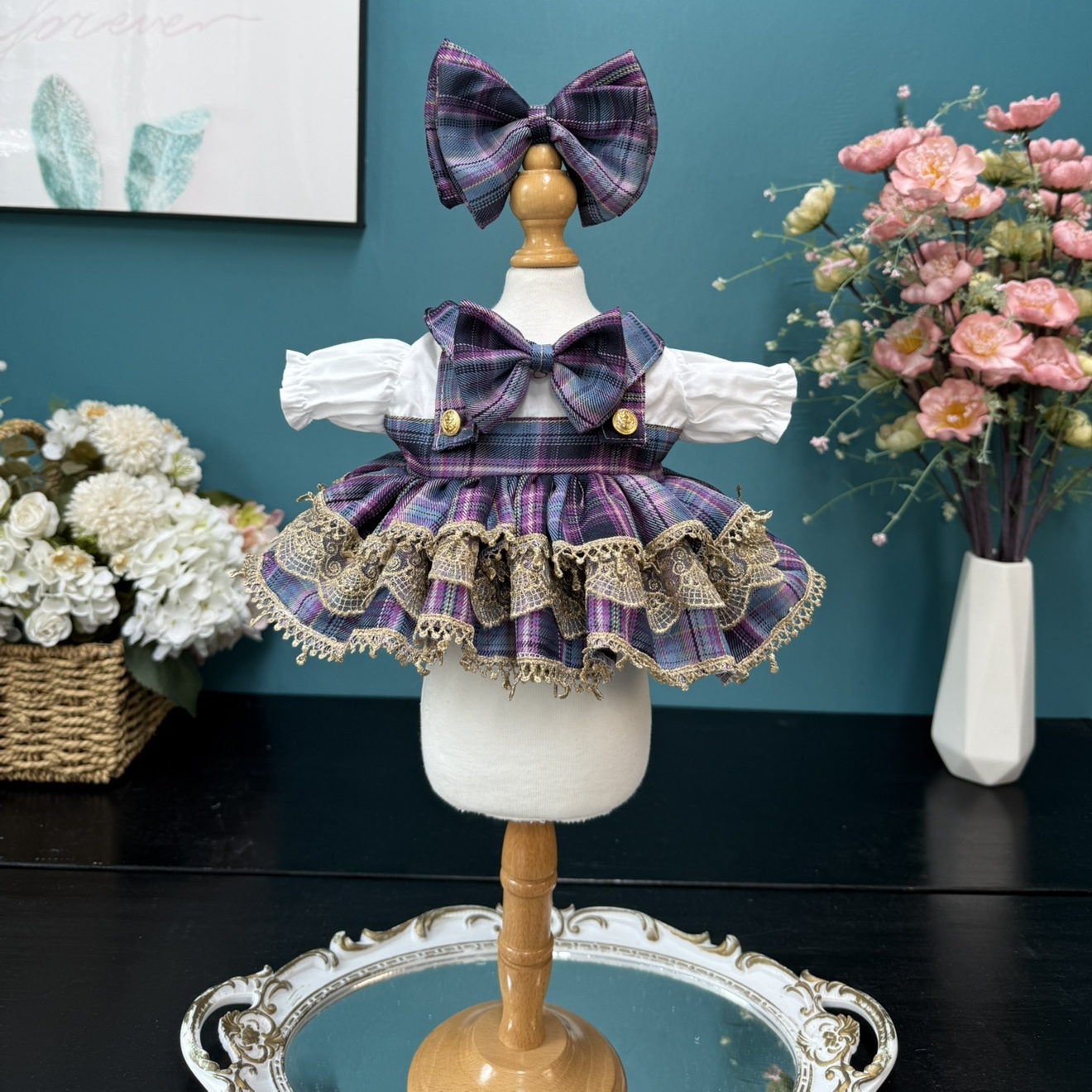 DANI高度手工娃衣定制毛绒玩具裙