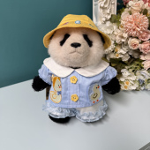 原创手工大头系列福宝渝爱花花萌兰七仔套装 小黄鸭系列三件套帽子