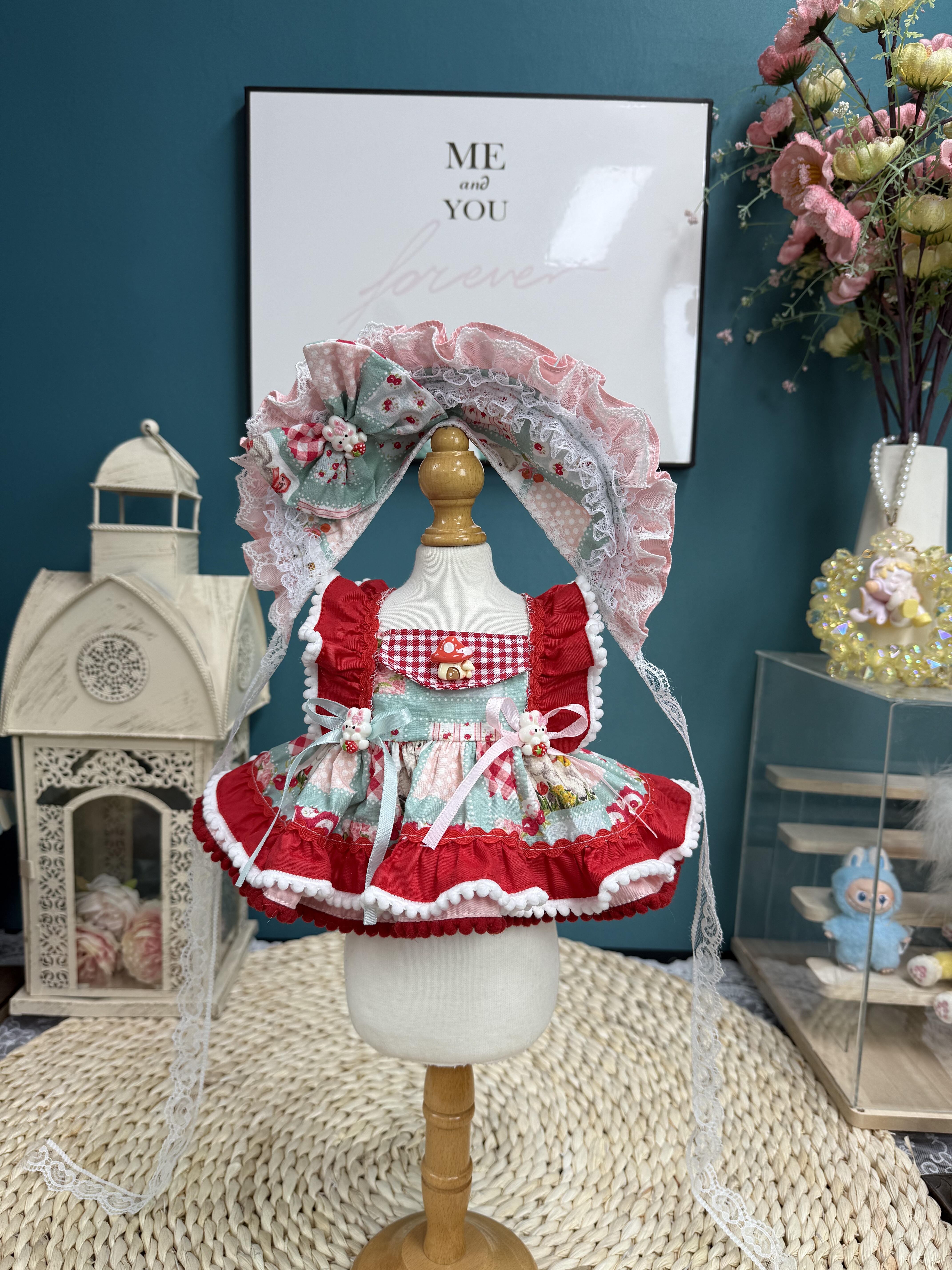 DANI高定手工公主裙13英寸星黛露40cm棉花娃娃衣服莉娜熊琳娜贝尔