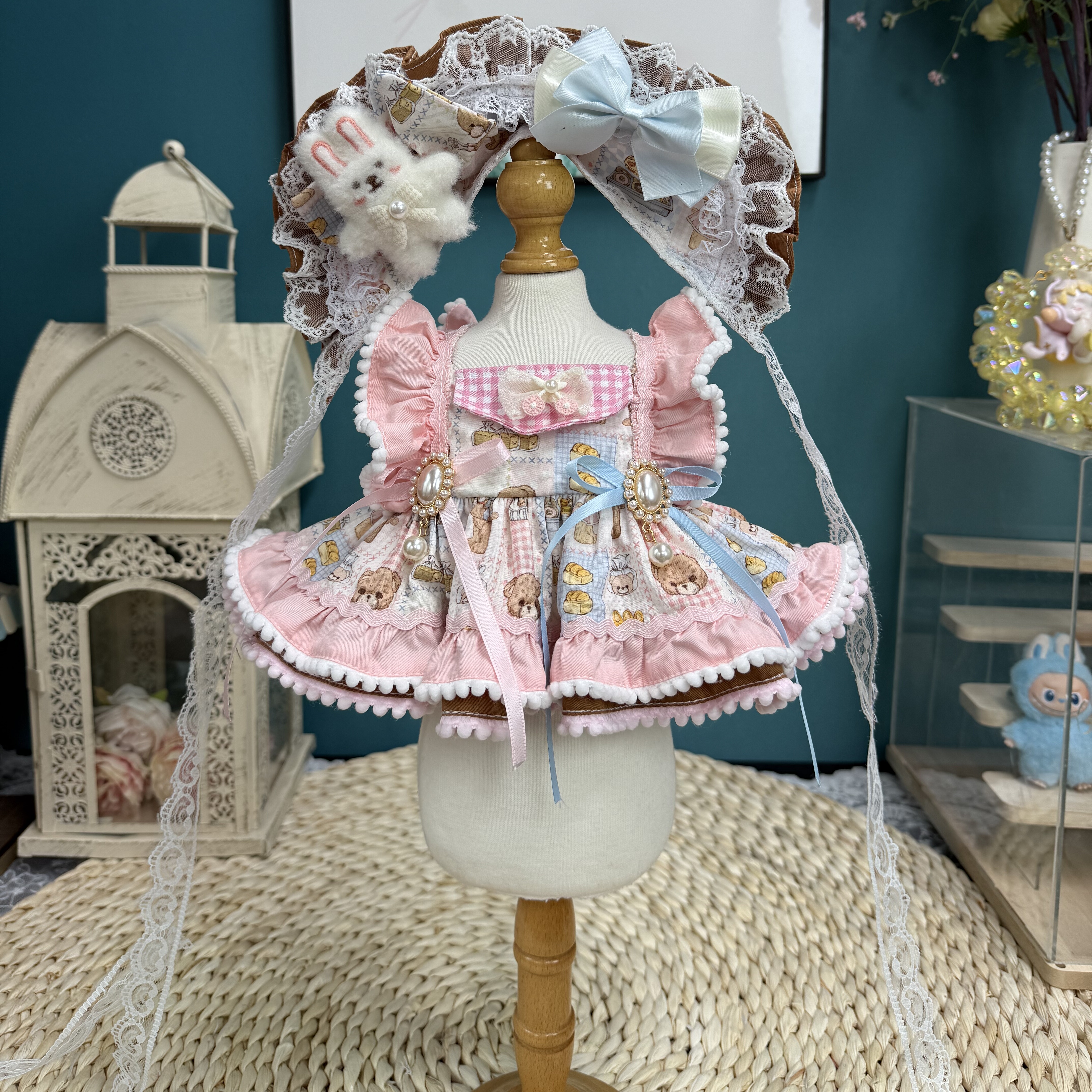 DANI高定手工娃衣定制毛绒玩偶裙