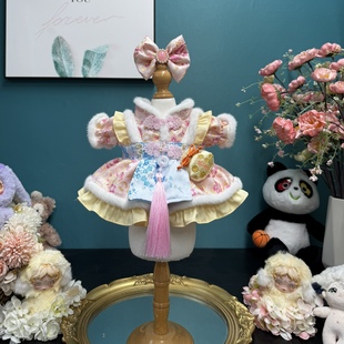 DANI高定手工40cm棉花娃娃衣服公主裙星黛露玲娜贝儿着替莉娜熊