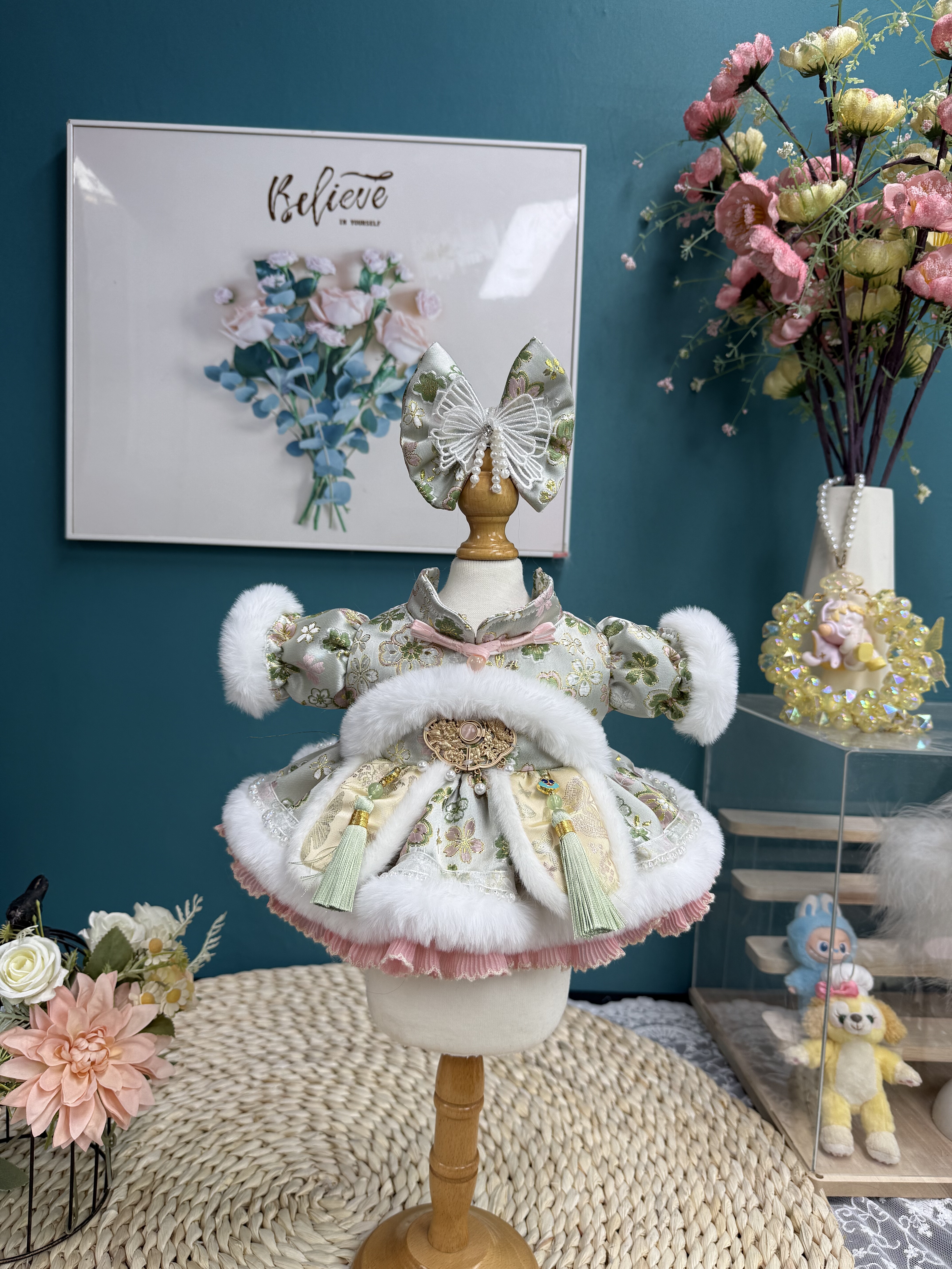 DANI高定手工新中式国风13英寸星黛露40cm棉花娃娃衣服大头公主裙