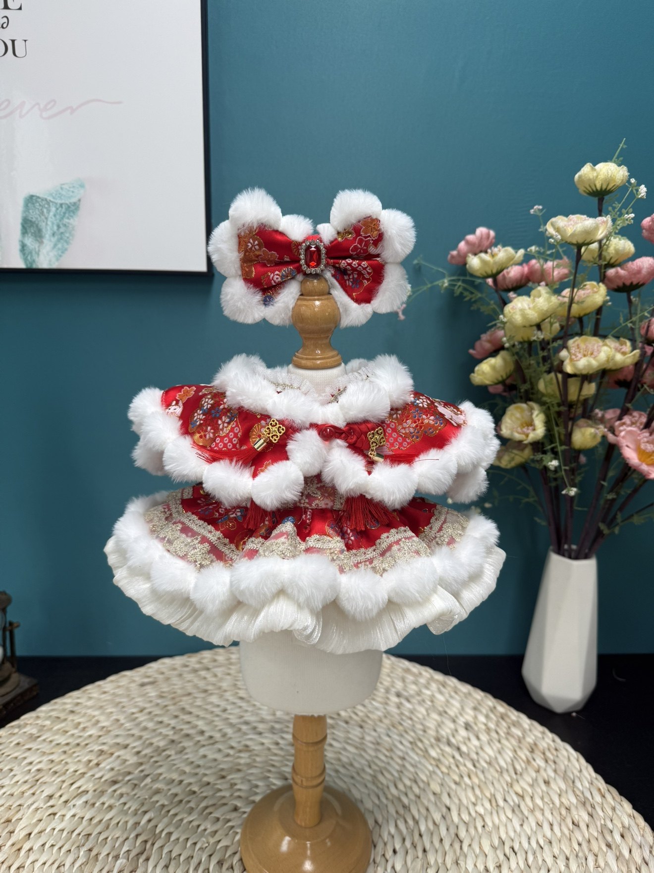 原创手工过年拜年服13英寸星黛露40cm棉花娃娃衣服大头裙公主裙,模玩/动漫/周边/娃圈三坑/桌游,棉花娃娃/毛绒玩具娃衣,淘宝优惠券,粉丝福利购,淘宝优惠卷