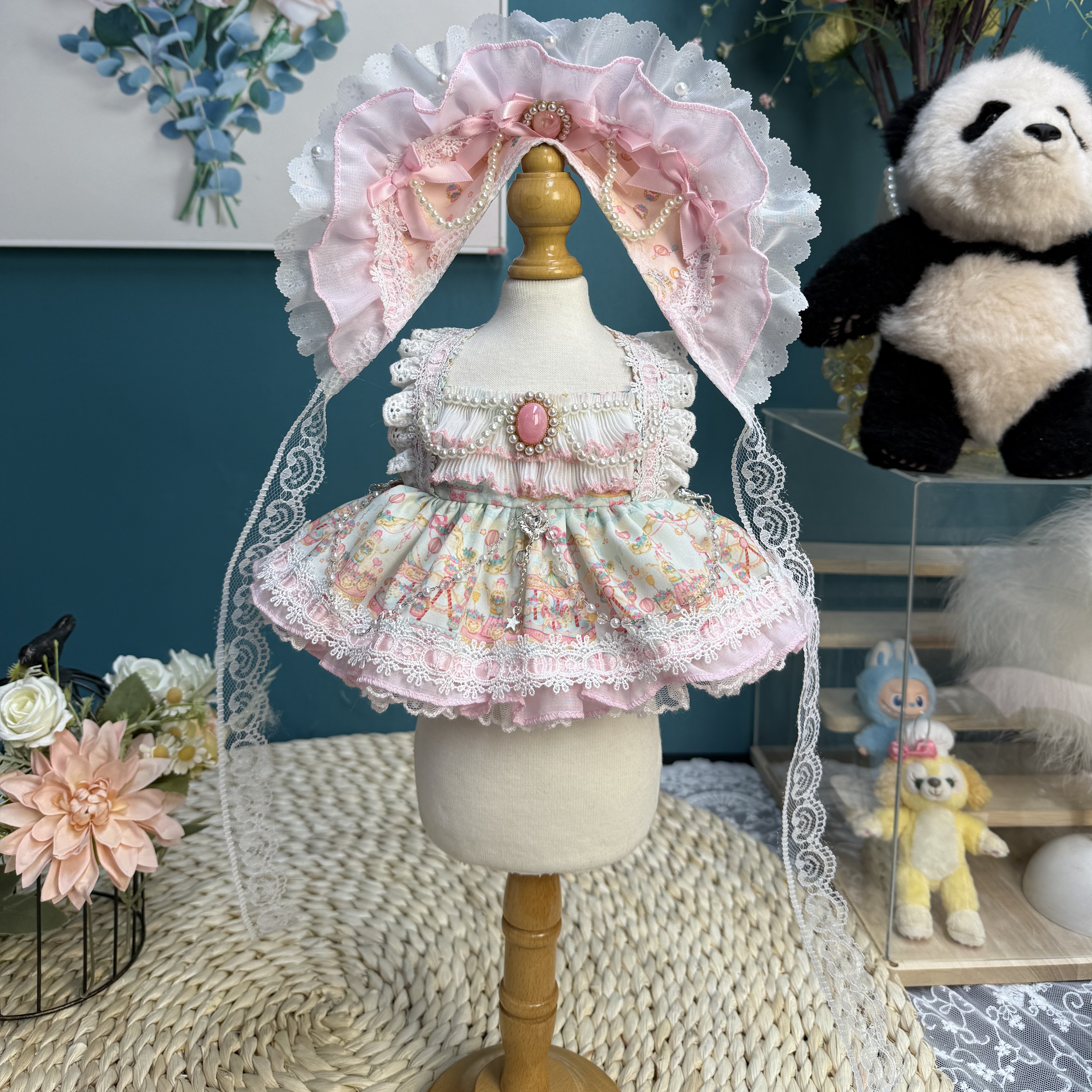 DANI高定手工娃衣定制毛绒玩偶裙