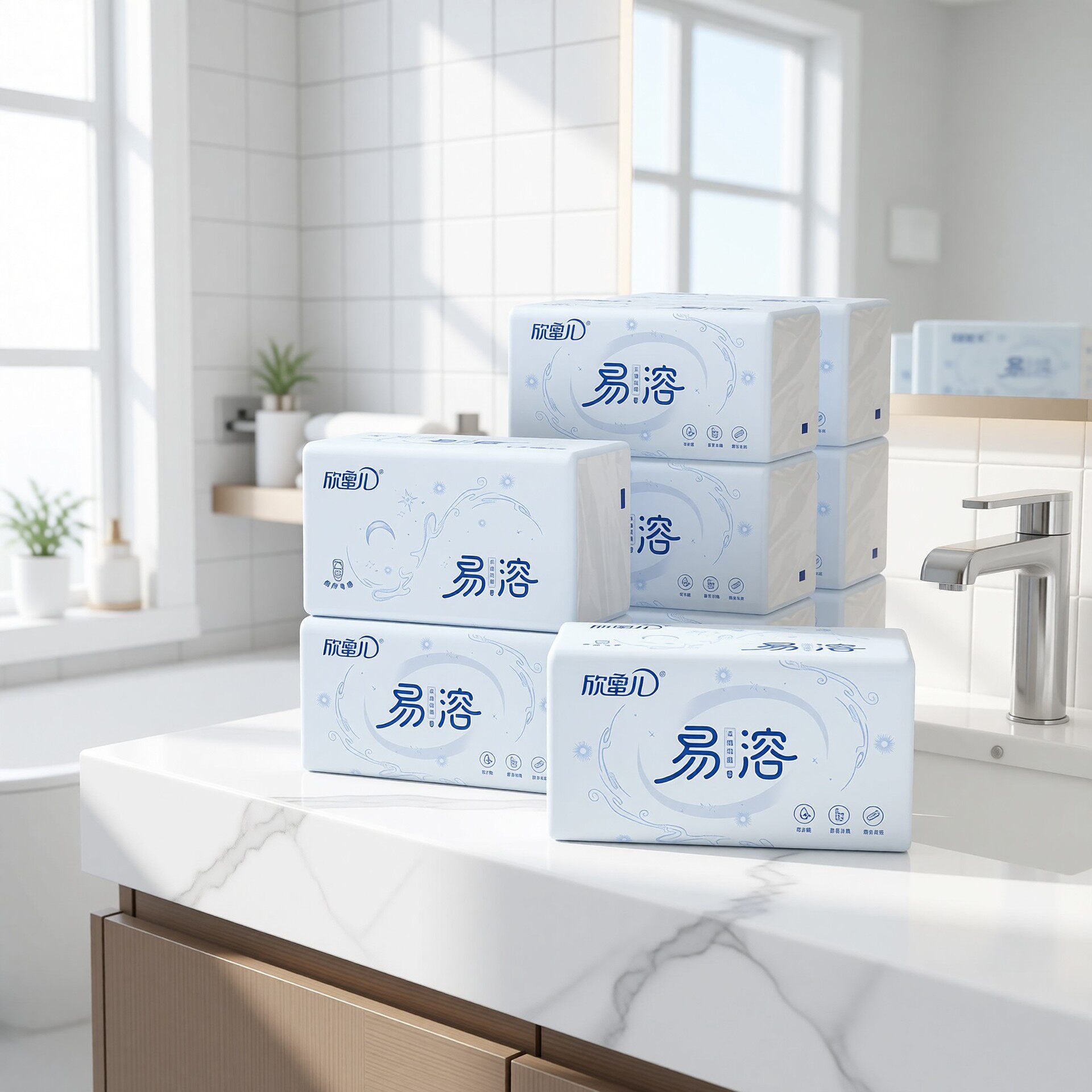 欣蜜儿厕纸可冲马桶卷纸整箱大包水溶性卫生纸家用批发源头工厂