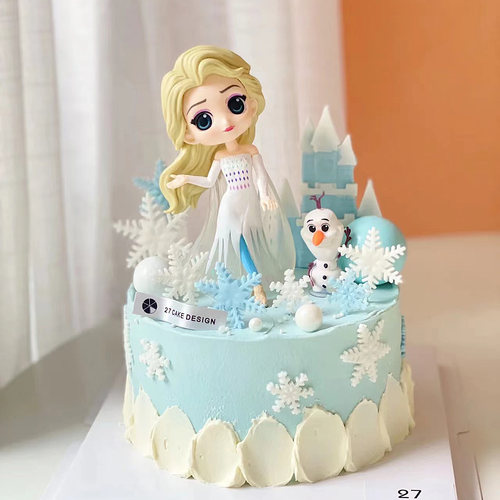 冰雪女王蛋糕装饰摆件插件网红