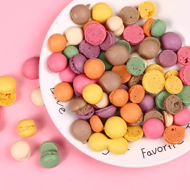 法式迷你马卡龙饼干冰淇淋零食甜品无夹心烘焙半成品网红蛋糕装饰