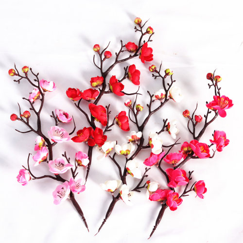 祝寿红梅花蛋糕装饰插件摆件