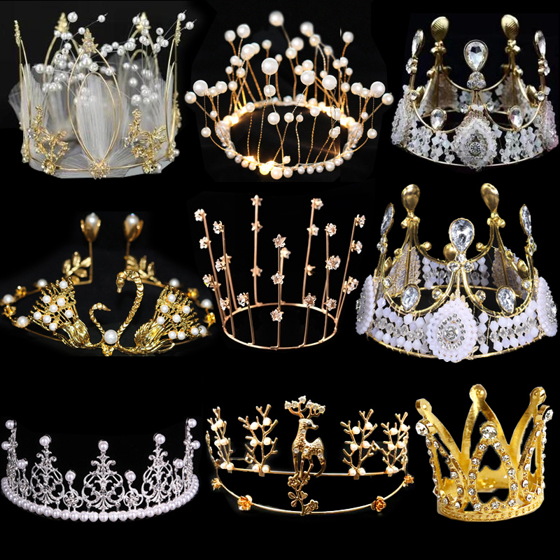 女王皇冠生日蛋糕装饰摆件网红