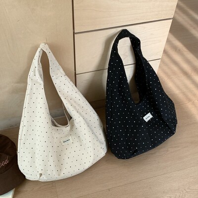 韩系简约波点小清新单肩包背心包