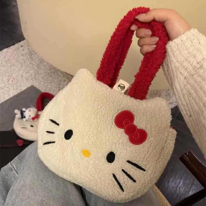 可爱Kitty秋冬猫咪手提包羊羔女