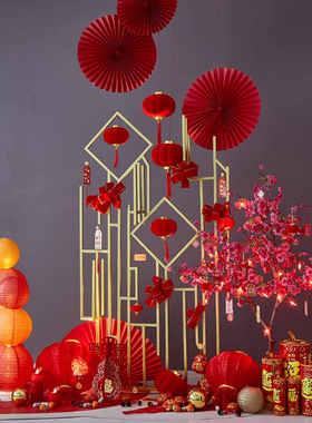 2026马年春节桃花树氛围装饰摆件