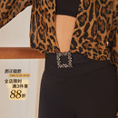 ZYM 腰带方扣拉丁舞服配饰配件弹力插扣腰带YD04 星芒