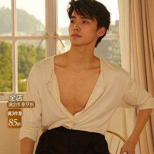 ZYM【Orion 奥里安】上衣纽扣设计拉丁舞练功服男亲肤面料N040
