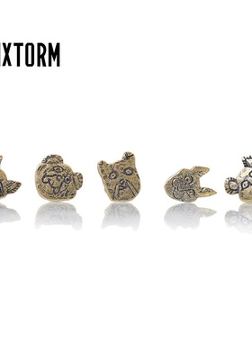 VIXTORM正品纯银耳钉 S925银耳针铜耳饰 小动物狗狗头像复古Dogs