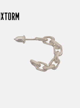 VIXTORM正品925纯银耳环 原创设计 Wren 银古巴链条元素耳钉24式