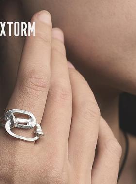 流岚 VIXTORM® s925纯银指环 浪漫法式手工制作通体银戒指Eterna