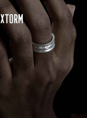 VIXTORM Bourton戒指 s925纯银指环宽戒厚重cool酷派潮牌