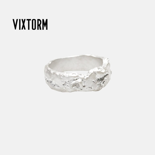 VIXTORM®S925银汽泡纹理戒指