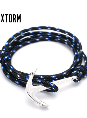 VIXTORM潮牌手链 经典款船锚银色女男可搭情侣手表配饰手绳AS